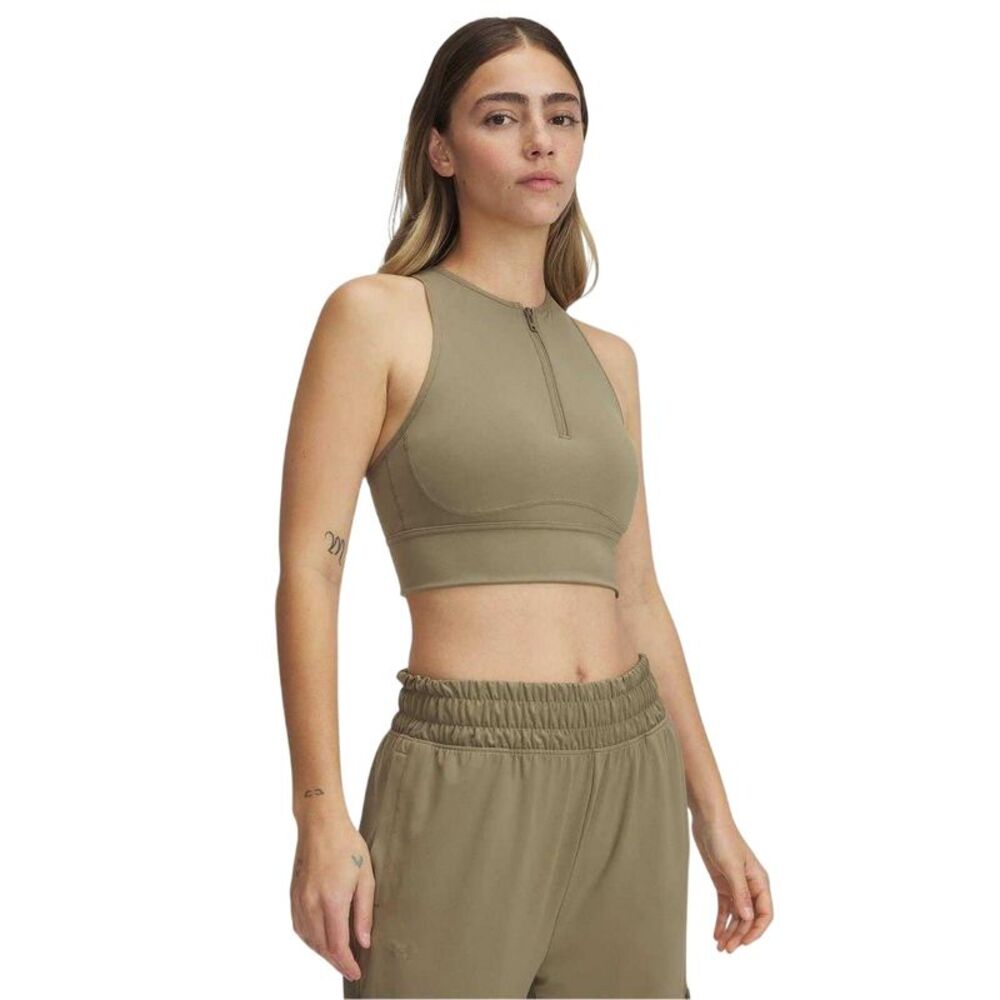 Under Armour Womens/Ladies Meridian Zip Front Sports Bra / Brown